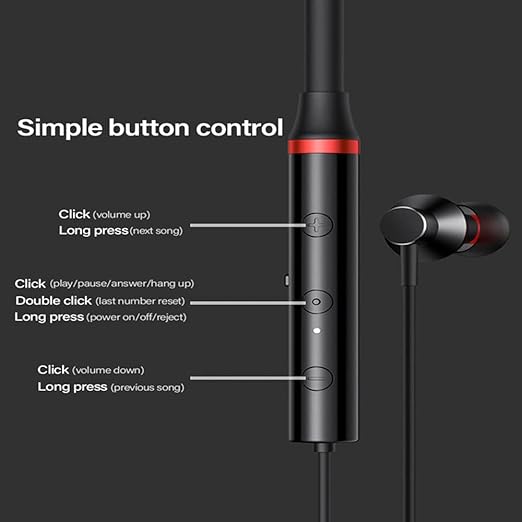Lenovo HE05X Waterproof Magnetic Bluetooth Wireless Earphones with Microphone - Black
