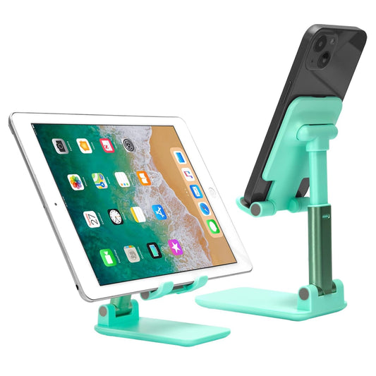 Cell Phone Stand Foldable Tablet Mobile Phone Desktop Phone Holder Set of 10 (Green)
