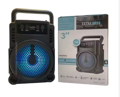 KTS Small Speaker GTS-1360 – Portable Wireless 3 Inch Speaker with Extra Bass and TWS Technology