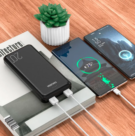 Kakusiga 20,000mAh Dual-Device Power Bank – High-Capacity Fast Charging for Laptops, Tablets &amp; Smartphones