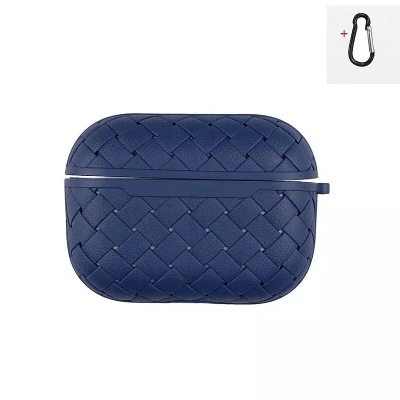 For Airpods 1 2 3 4 Pro 2 Case Fashion Knit Weave Style Soft TPU Hook Skin