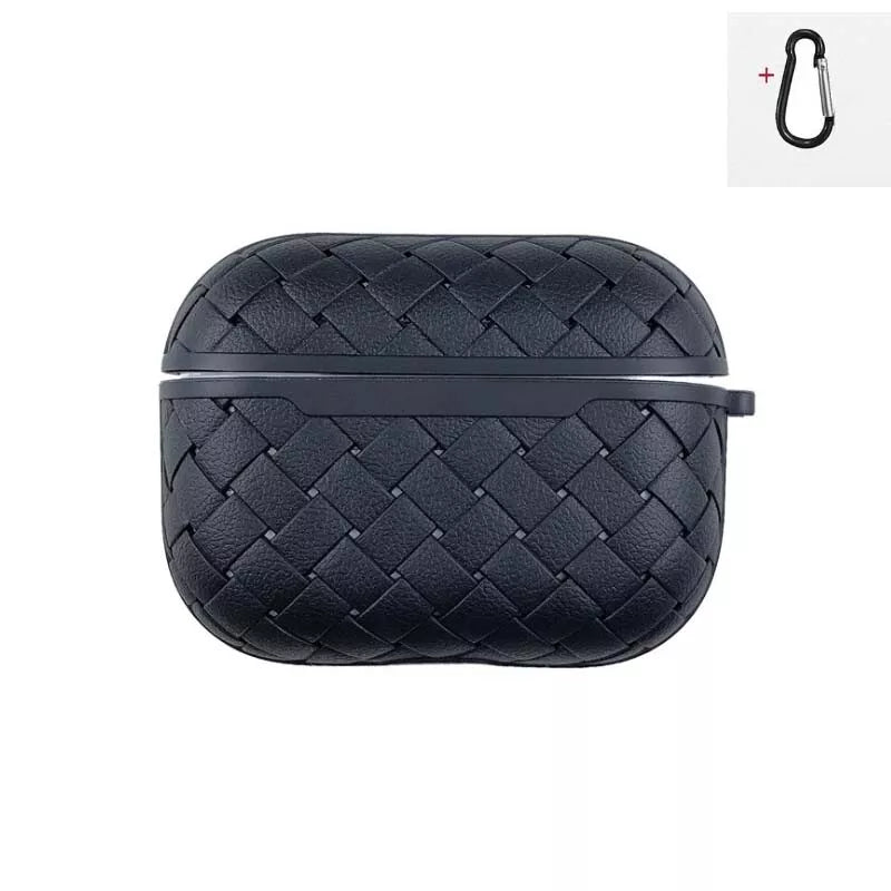For Airpods 1 2 3 4 Pro 2 Case Fashion Knit Weave Style Soft TPU Hook Skin